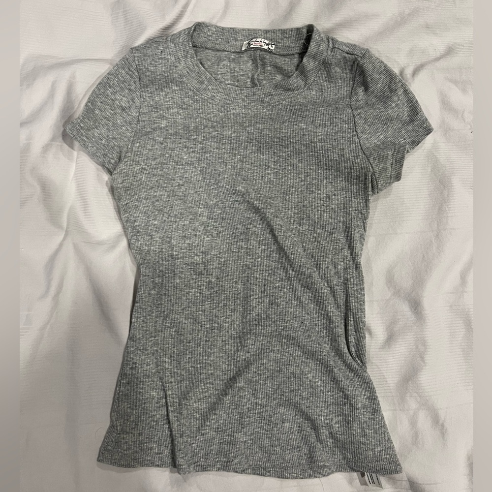 Intimately free ribbed grey t shirt